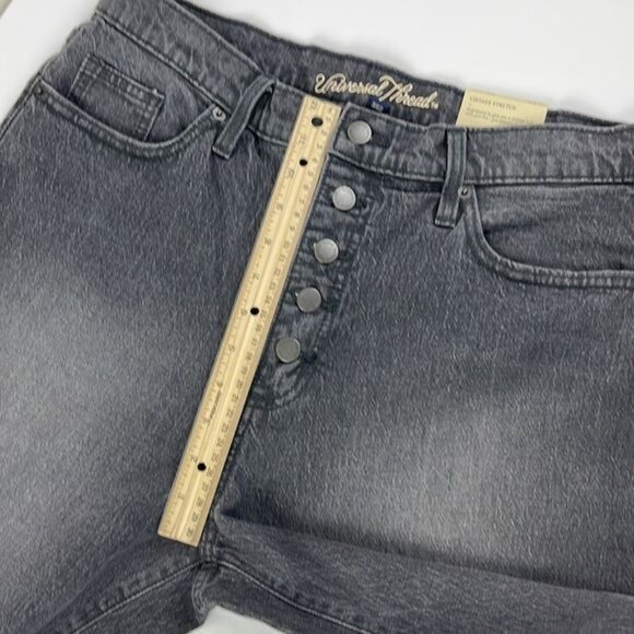 Universal Thread Gray Vintage Straight Cropped Jeans 31x26 Women's 12 NWT - Picture 7 of 15
